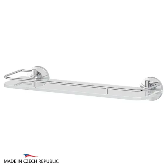 Полка 40 см для ванной FBS Standard STA 014 матовое стекло хром
