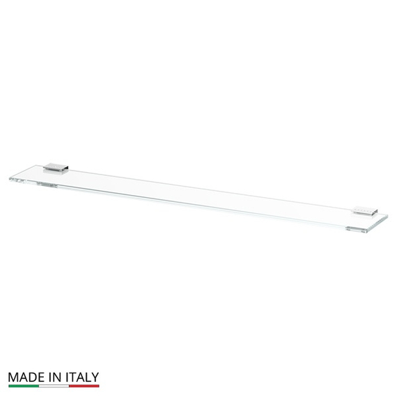 Полка настенная стеклянная 80 см Linea G TIFFANY LUX TIF 912 хром стразы