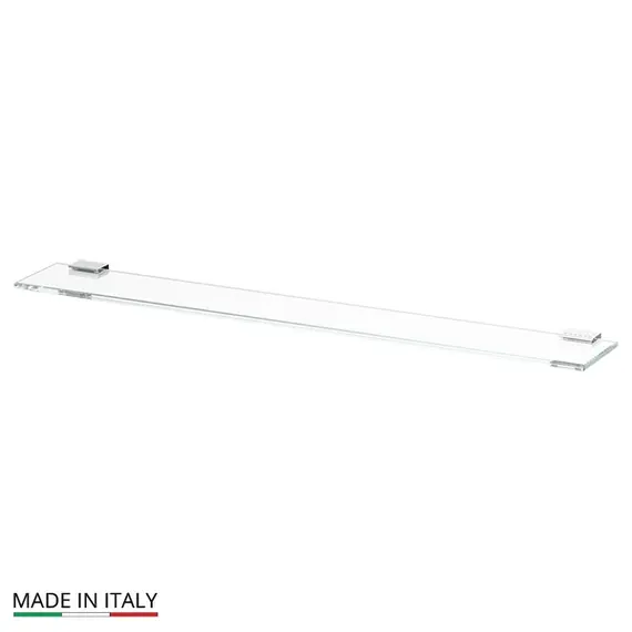 Полка настенная стеклянная 80 см Linea G TIFFANY LUX TIF 912 хром стразы