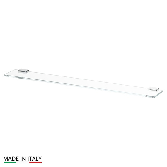 Полка настенная стеклянная 80 см Linea G TIFFANY TIF 012 хром