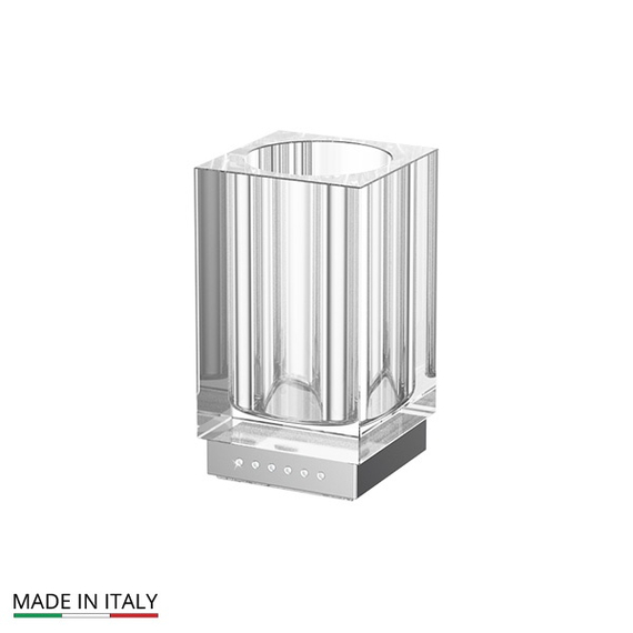 Стакан настольный Linea G TIFFANY LUX TIF 916 хрусталь хром стразы