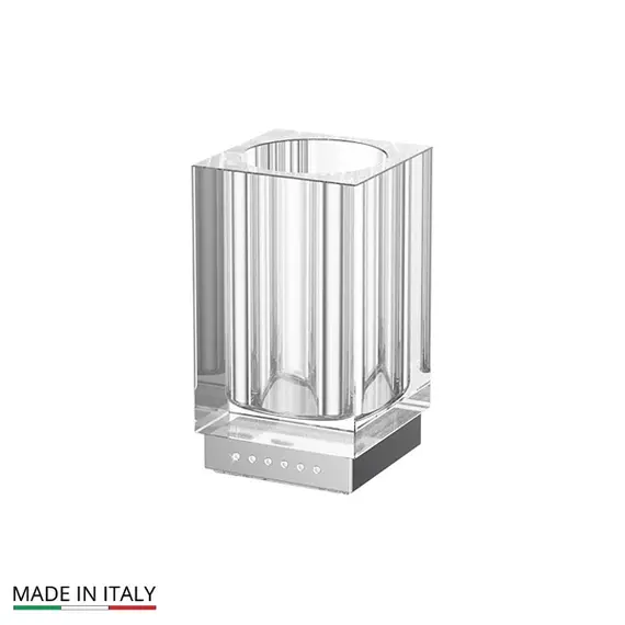 Стакан настольный Linea G TIFFANY LUX TIF 916 хрусталь хром стразы