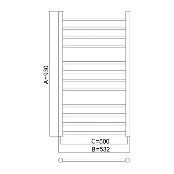 Полотенцесушитель водяной Terminus Аврора 32/20 П12 4-4-4, изображение 2