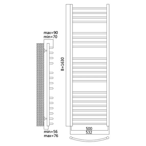 Полотенцесушитель водяной Terminus Классик люкс 32/20 П22 8-6-4-4, изображение 2