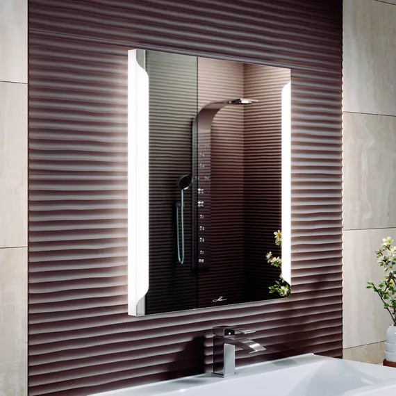 Зеркало с подсветкой Alavann Teneri 70 х 80 см, Типоразмер: 70 см, Тип выключателя: Клавишный/кнопочный, Подогрев полотна: Без подогрева, изображение 2