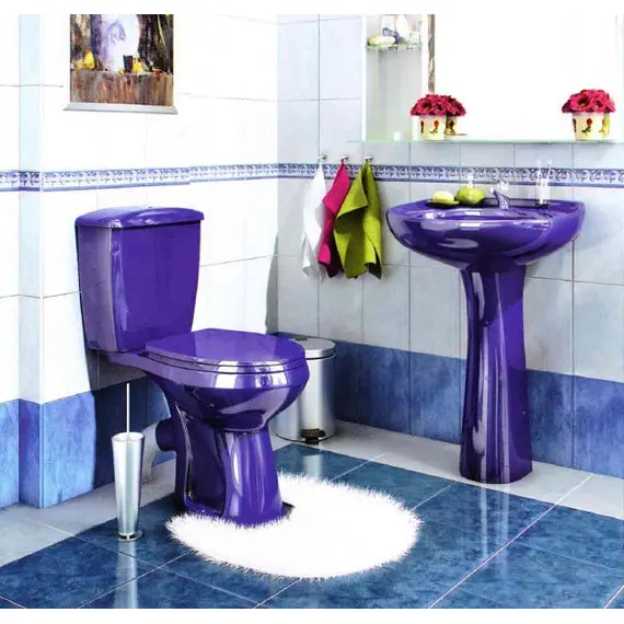 Унитаз-компакт Оскольская керамика Элисса зеленый, изображение 2