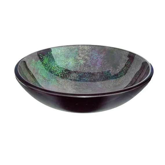 Накладная раковина из закаленного стекла Nova Emperador зеленая