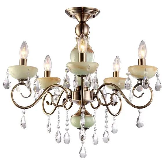 Потолочная люстра Arte Lamp Onyx Green A9592PL-5AB
