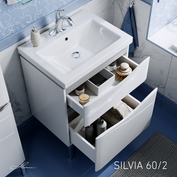 Тумба с раковиной Alavann Silvia 60 см