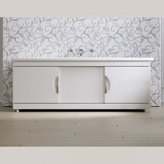 Экран под ванну Alavann Monaco Still раздвижной 170 см МДФ белый, изображение 2