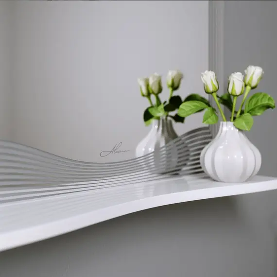 Зеркало с полкой и менсолой Alavann Monaco 60 х 75 см, изображение 2