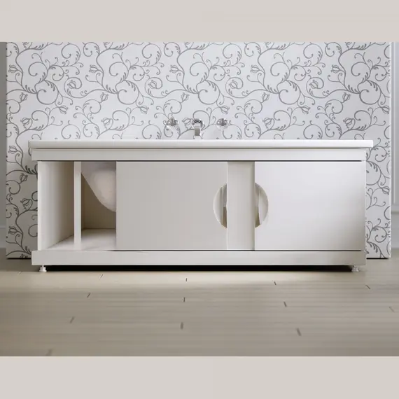 Экран под ванну Alavann Monaco Still раздвижной 170 см МДФ белый, изображение 3